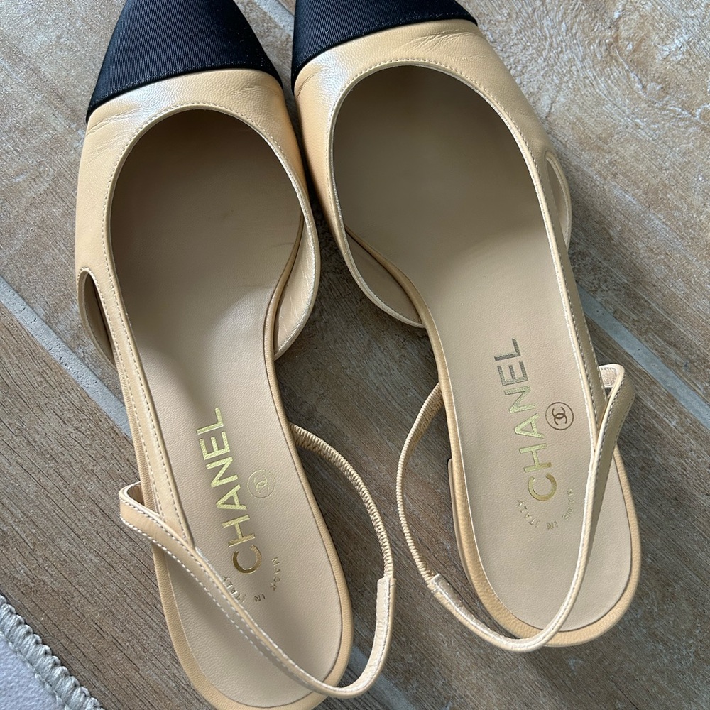 Worn Once Chanel Slingback Size 40 - Picture 6 of 8